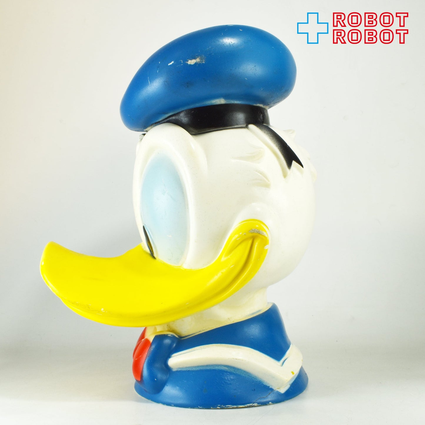 プレイパル ディズニー ドナルドダック ヘッド ソフビ貯金箱 ※難あり