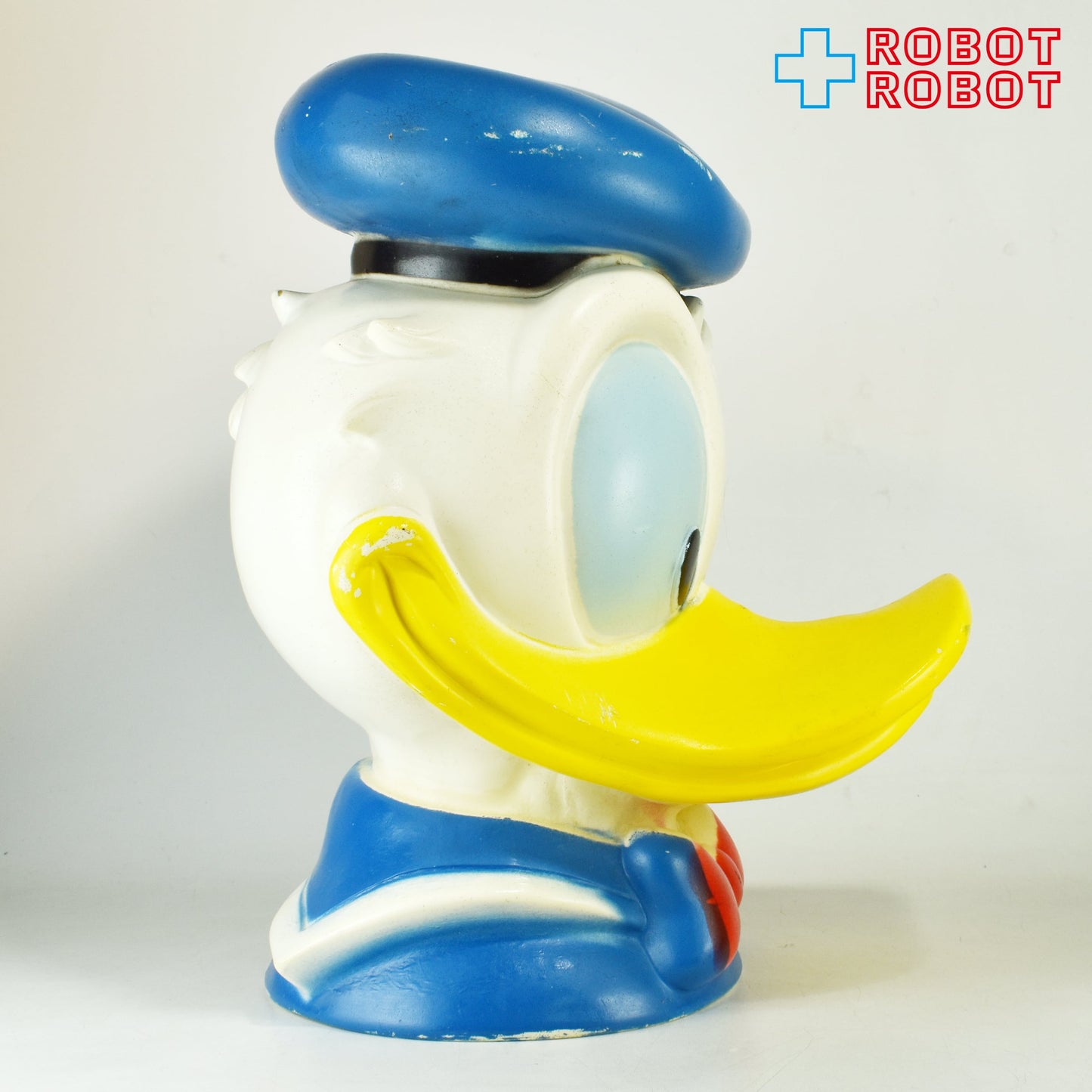 プレイパル ディズニー ドナルドダック ヘッド ソフビ貯金箱 ※難あり