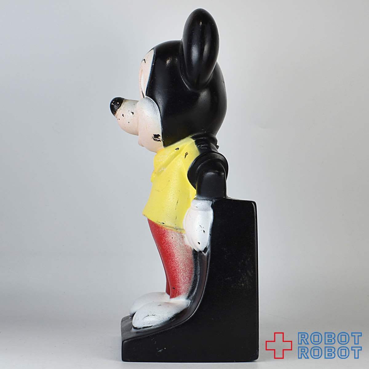 ディズニー ミッキーマウス 黄シャツ 艶無し ソフビ貯金箱 プレイパル
