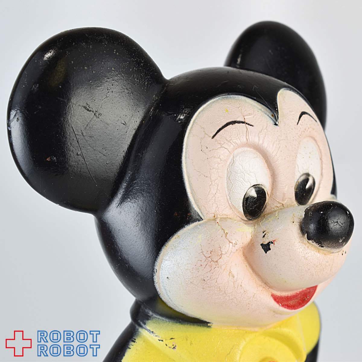 ディズニー ミッキーマウス 黄シャツ 艶無し ソフビ貯金箱 プレイパル