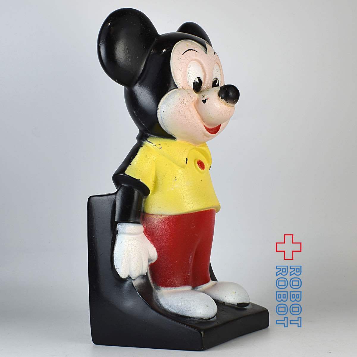 ディズニー ミッキーマウス 黄シャツ 艶無し ソフビ貯金箱 プレイパル