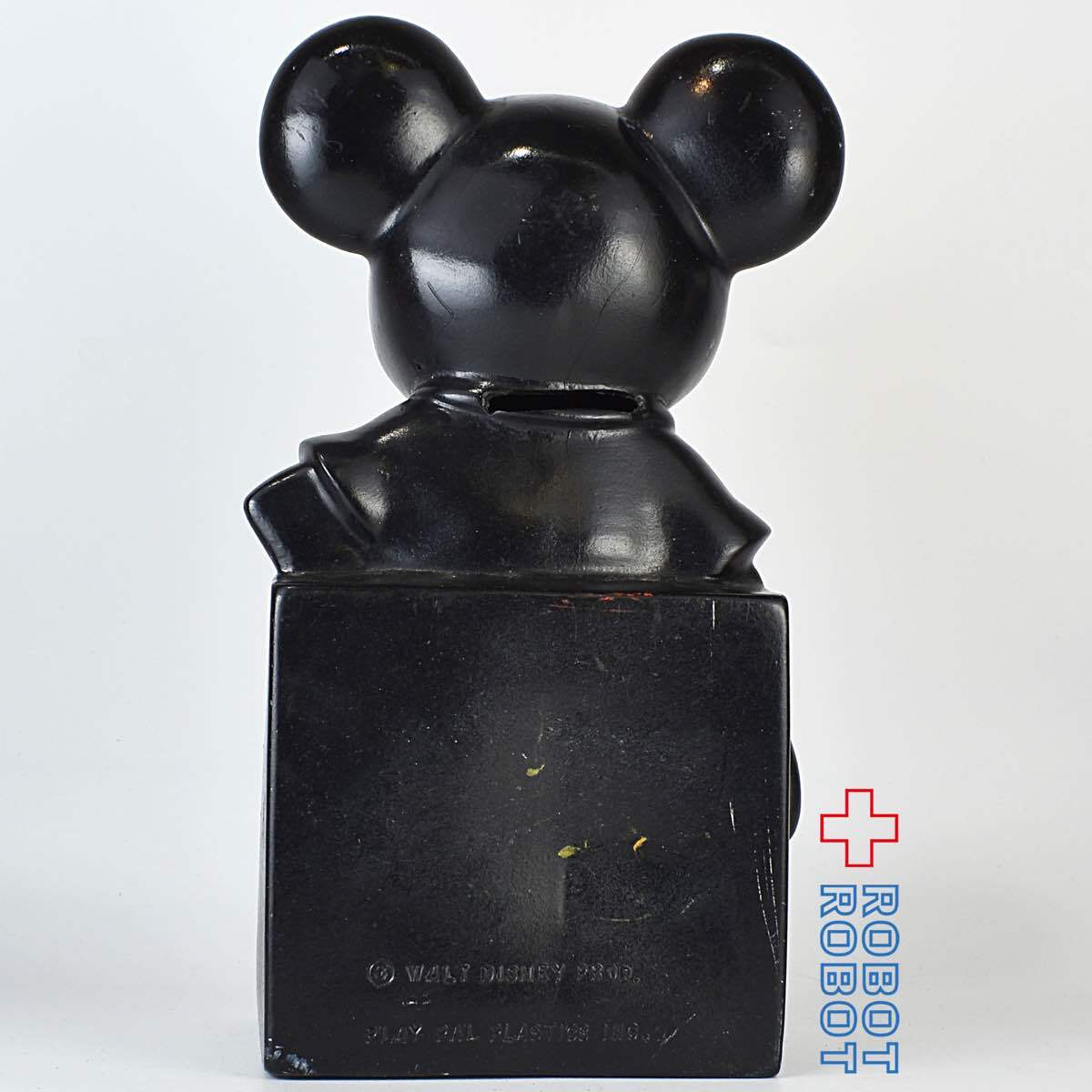 ディズニー ミッキーマウス 黄シャツ 艶無し ソフビ貯金箱 プレイパル