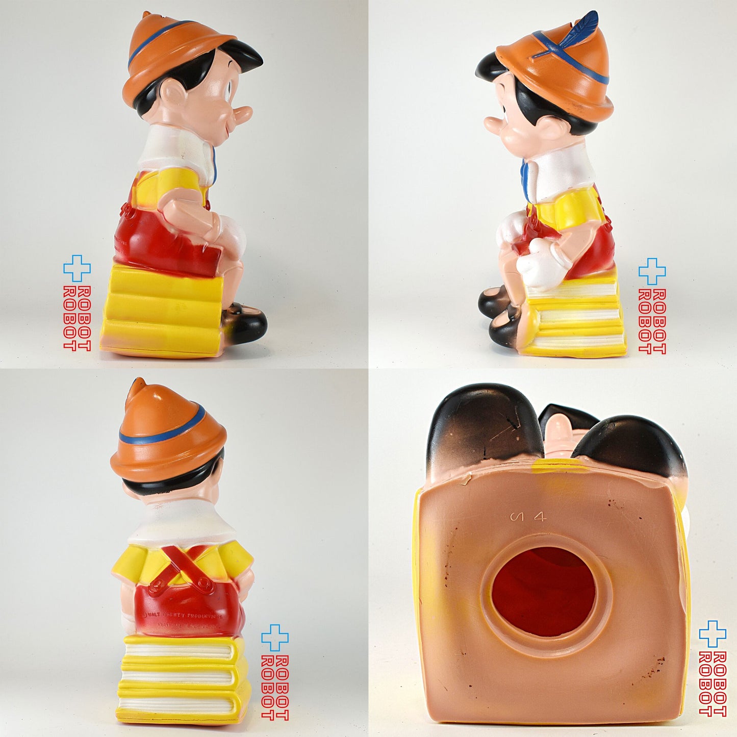 プレイパル社 ディズニー ピノキオ ラージ ソフビ貯金箱 バンク フィギュア