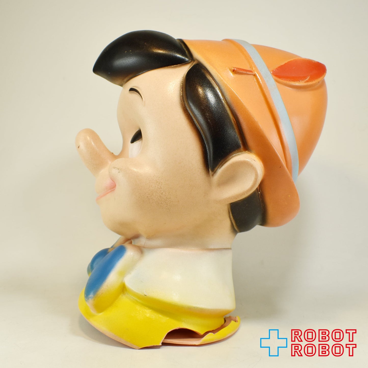 プレイパル ディズニー ピノキオ ヘッド ソフビ貯金箱 ※難有り