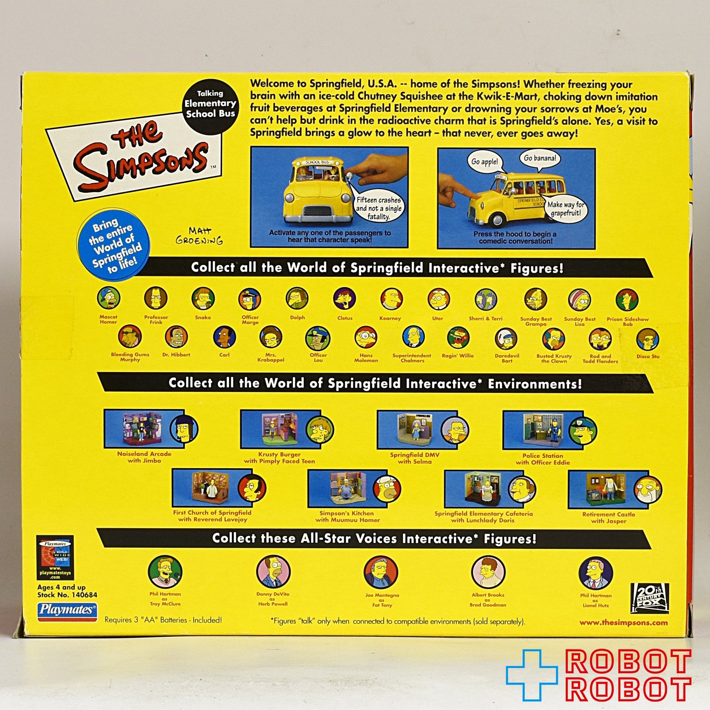 プレイメイツ シンプソンズ トーキング エレメンタリー スクールバス 開封箱入