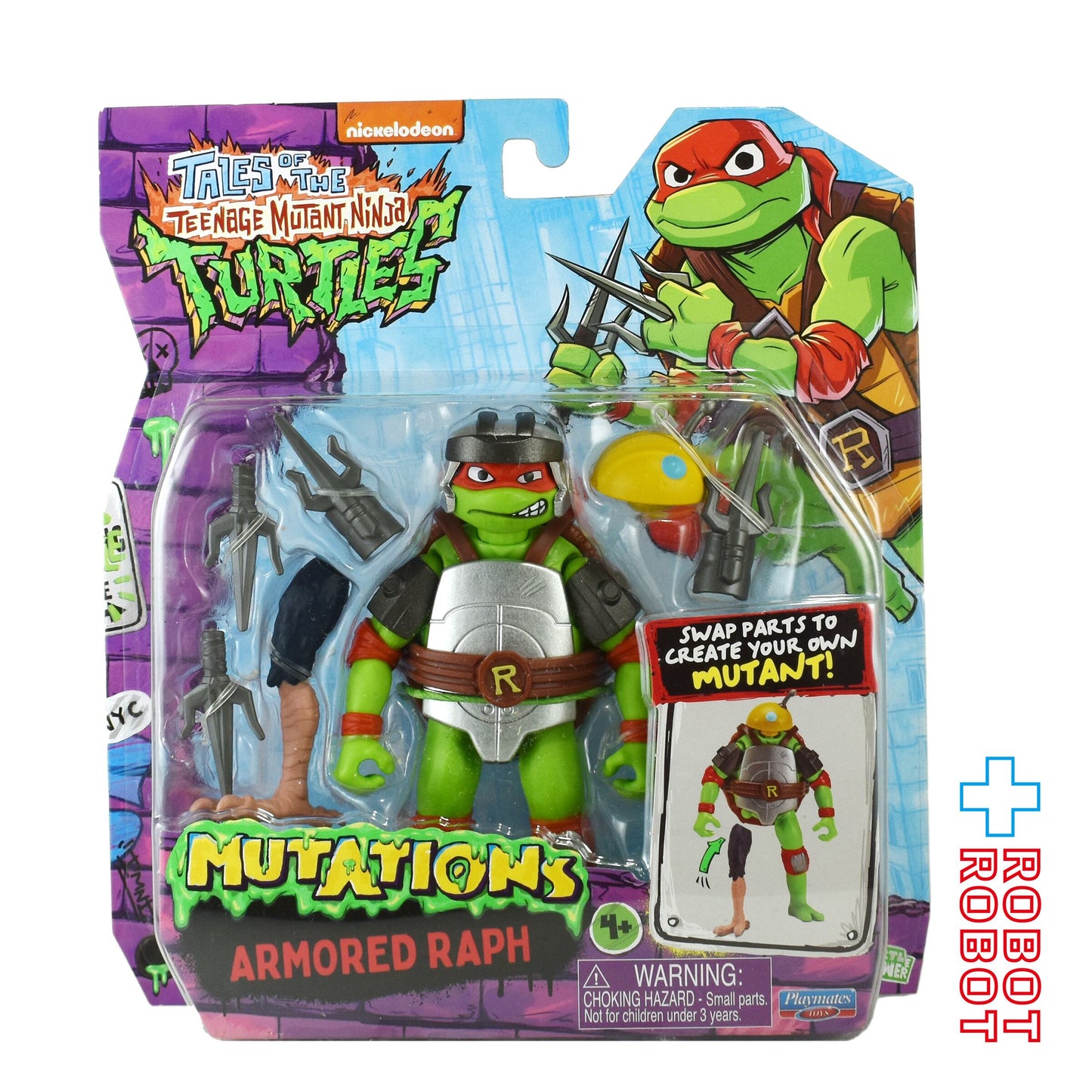 プレイメイツ テイルズ・オブ・ティーンエイジ・ミュータント・ニンジャ・タートルズ  ミューテーションズ MIX 'N MATCH アーマード・ラファエロ 4.5インチ ベーシックフィギュア 未開封