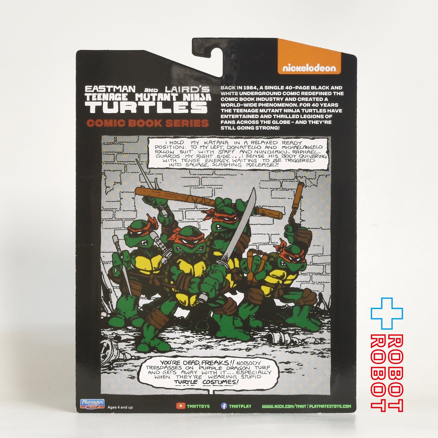 プレイメイツ タートルズ TMNT コミックブック シリーズ ドナテロ 4インチ アクションフィギュア 未開封