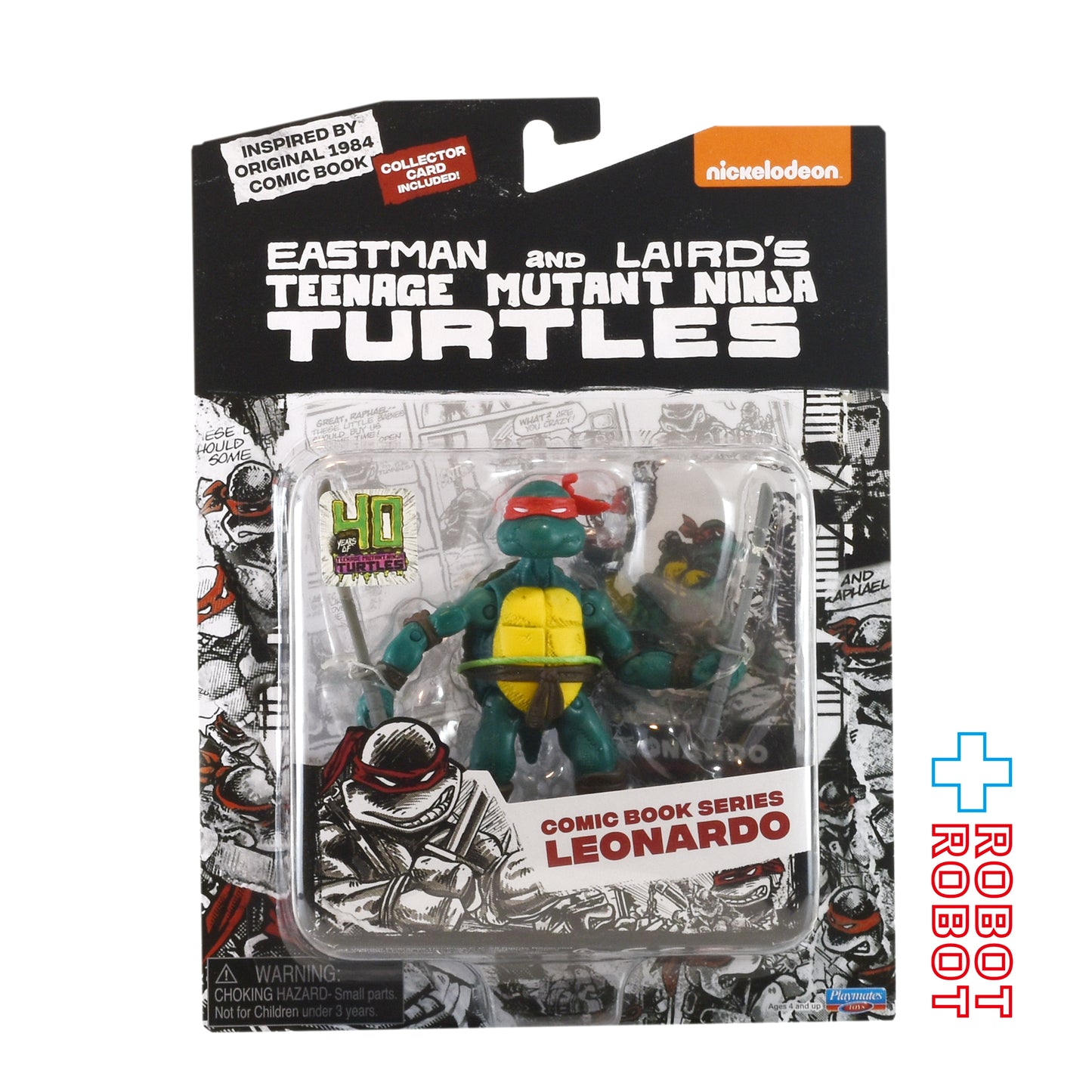 プレイメイツ タートルズ TMNT コミックブック シリーズ レオナルド 4インチ アクションフィギュア 未開封