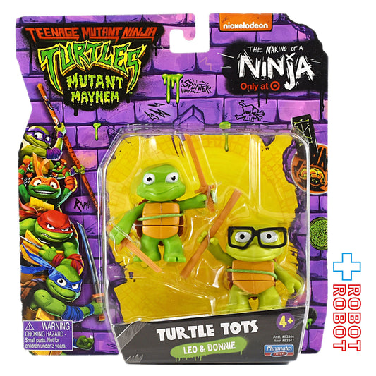 プレイメイツ タートルズ ミュータント・パニック！TMNT こどもタートル レオ & ドニー 4.5インチ ベーシックフィギュア 未開封