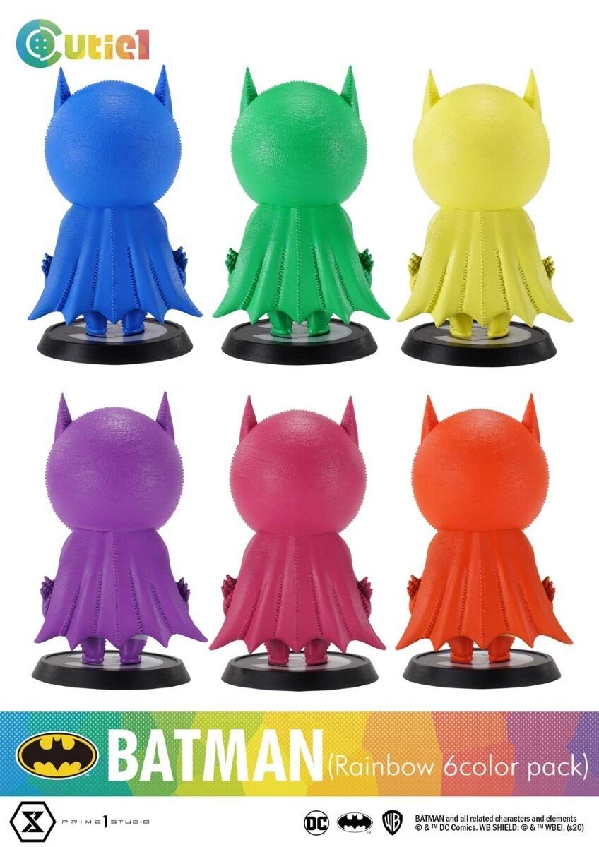 プライム1スタジオ Cutie1 キューティ1 No.028 バットマン レインボー 6 Colors パック ビニールフィギュア 開封