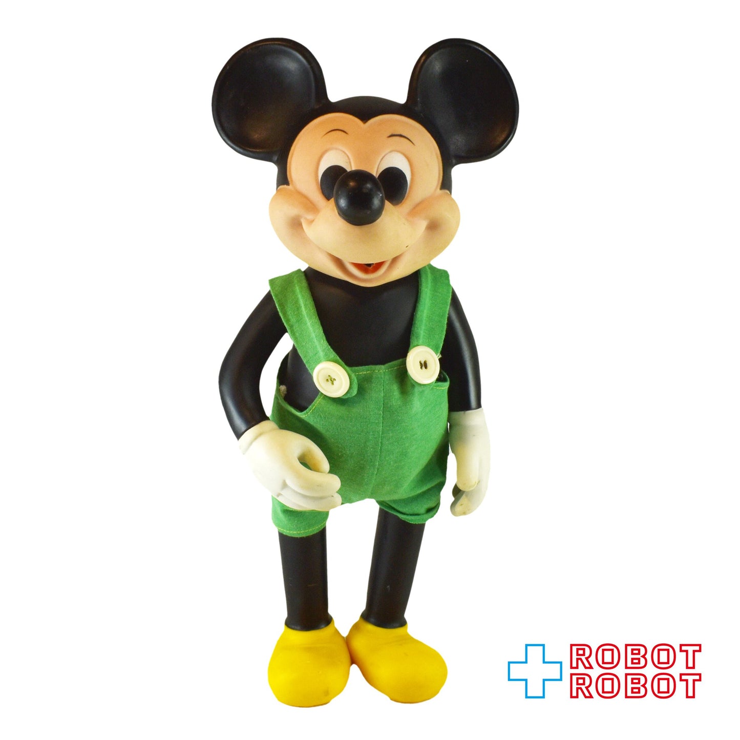 レムコ バースデイ・ミッキーマウス ビッグソフビドール 人形 緑 オーバーオール 1978