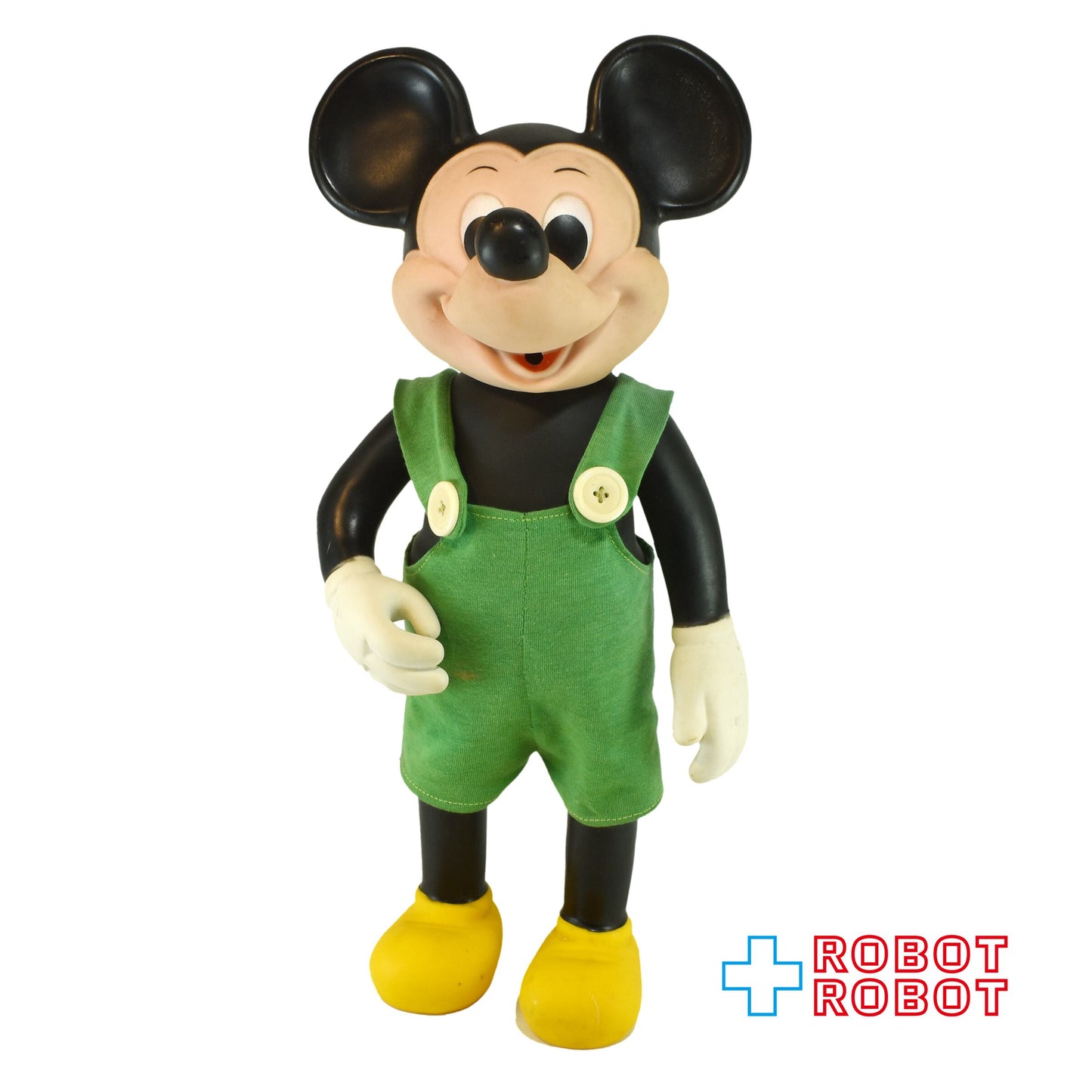 レムコ バースデイ・ミッキーマウス ビッグソフビドール 人形 緑 オーバーオール 1978
