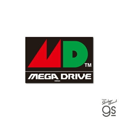 セガハード ダイカットステッカー MEGA DRIVE ロゴ 未開封