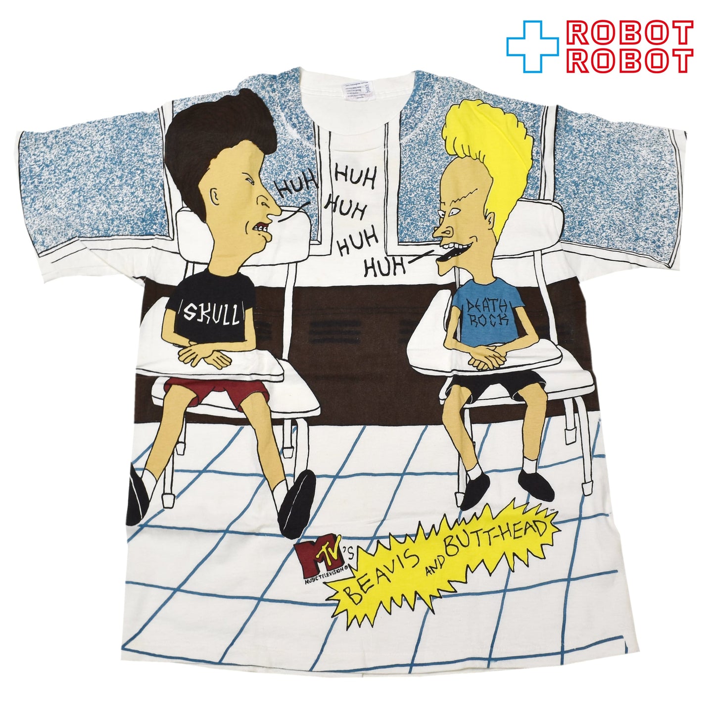 ソフティー ビーバス & バットヘッド MTV ビッグプリント USA製 Tシャツ Lサイズ 1993