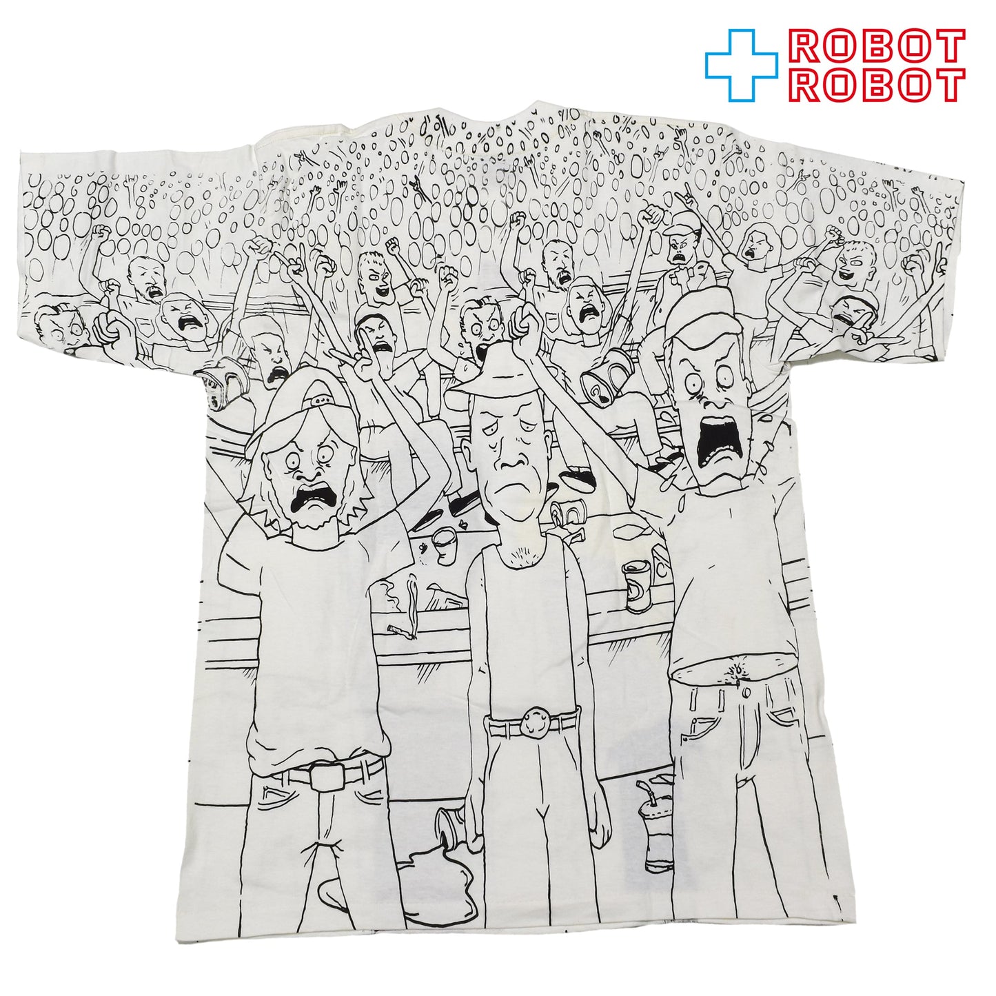 スタンリーデサンティス ビーバス & バットヘッド MTV 総柄 Tシャツ Mサイズ 1993