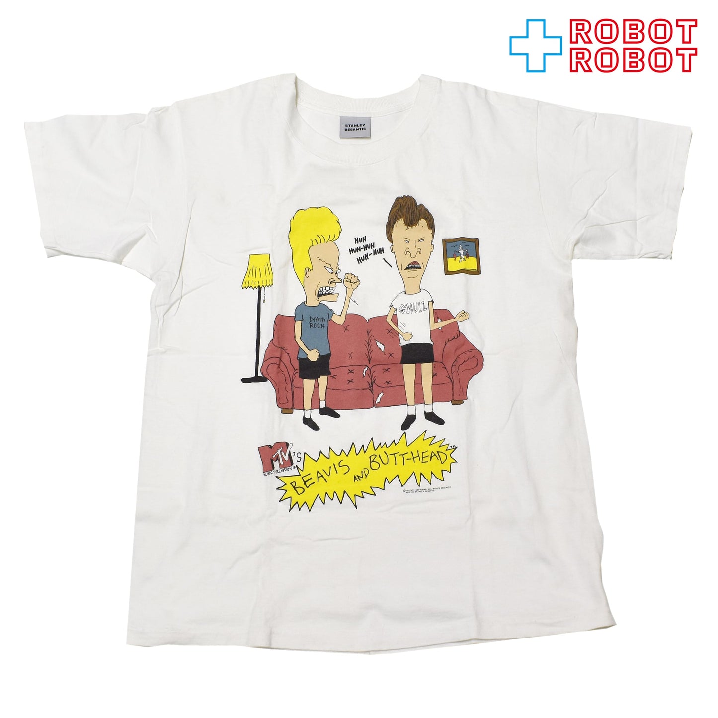 スタンリーデサンティス ビーバス & バットヘッド MTV プリント Tシャツ Lサイズ 1993