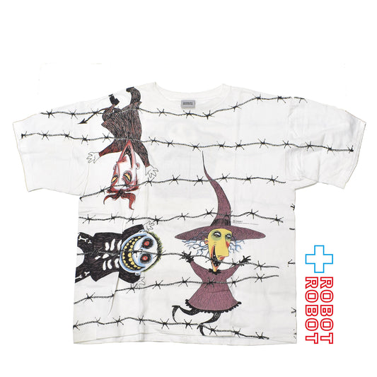 スタンリーデサンティス ナイトメアー・ビフォア・クリスマス ロック ショック バレル Tシャツ ホワイト XLサイズ