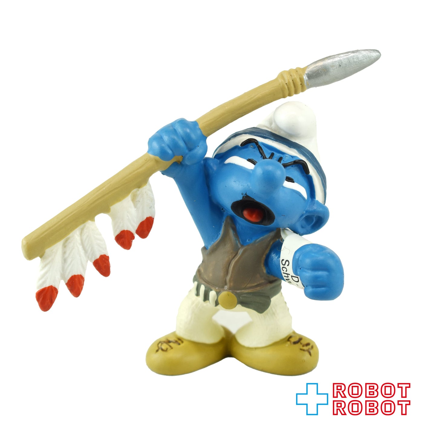 スマーフ ネイティブアメリカン インディアン スピア 槍 #20550 PVC フィギュア ドイツ 紙タグ付