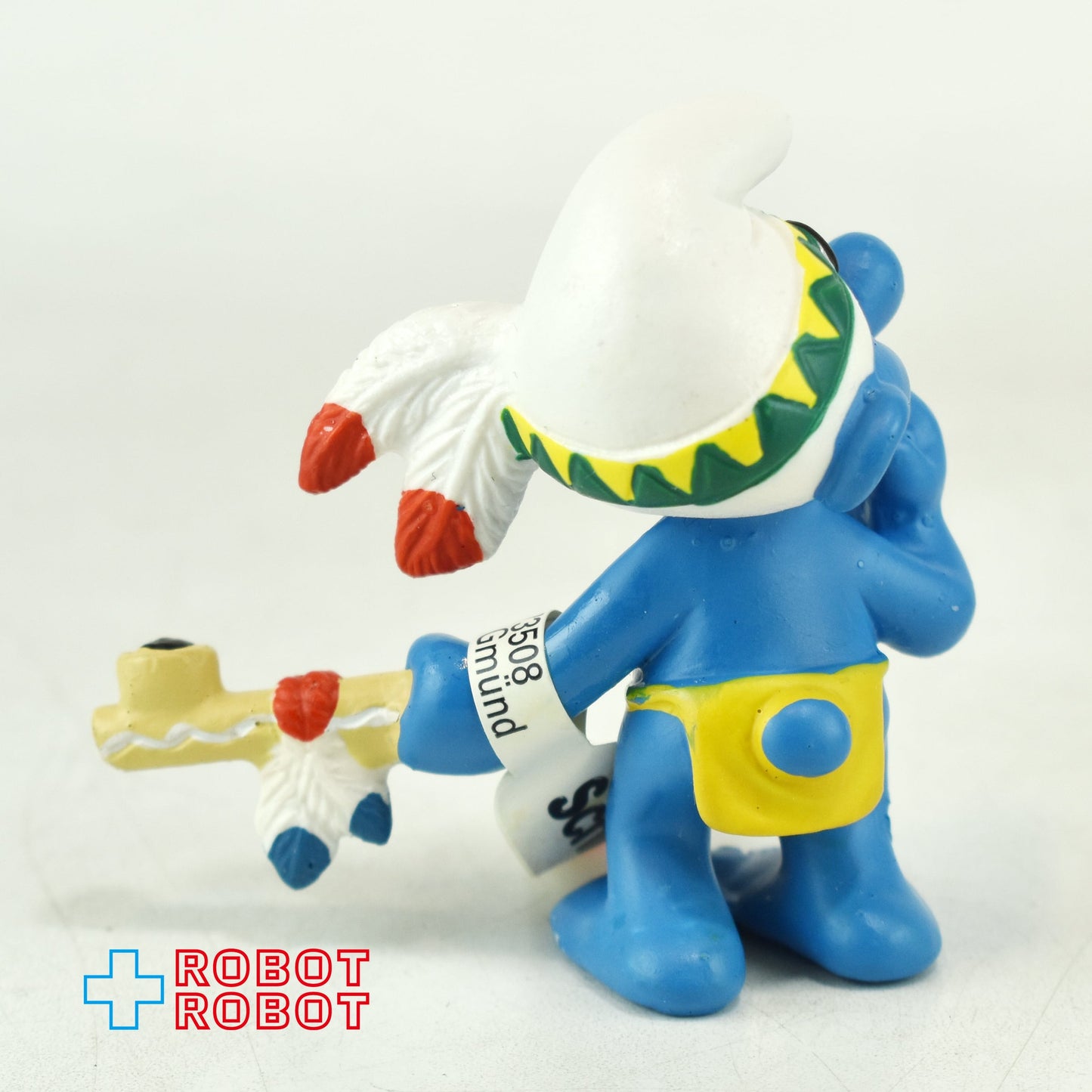 スマーフ ネイティブアメリカン インディアン ピースパイプ #20553 PVC フィギュア ドイツ 紙タグ付