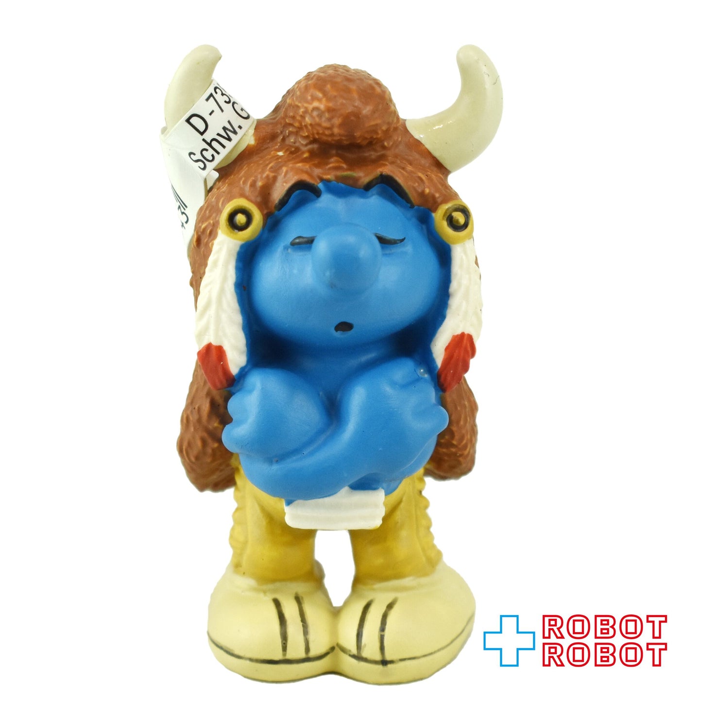 スマーフ ネイティブアメリカン インディアン メディシンマン 祈祷師 #20554 PVC フィギュア ドイツ 紙タグ付