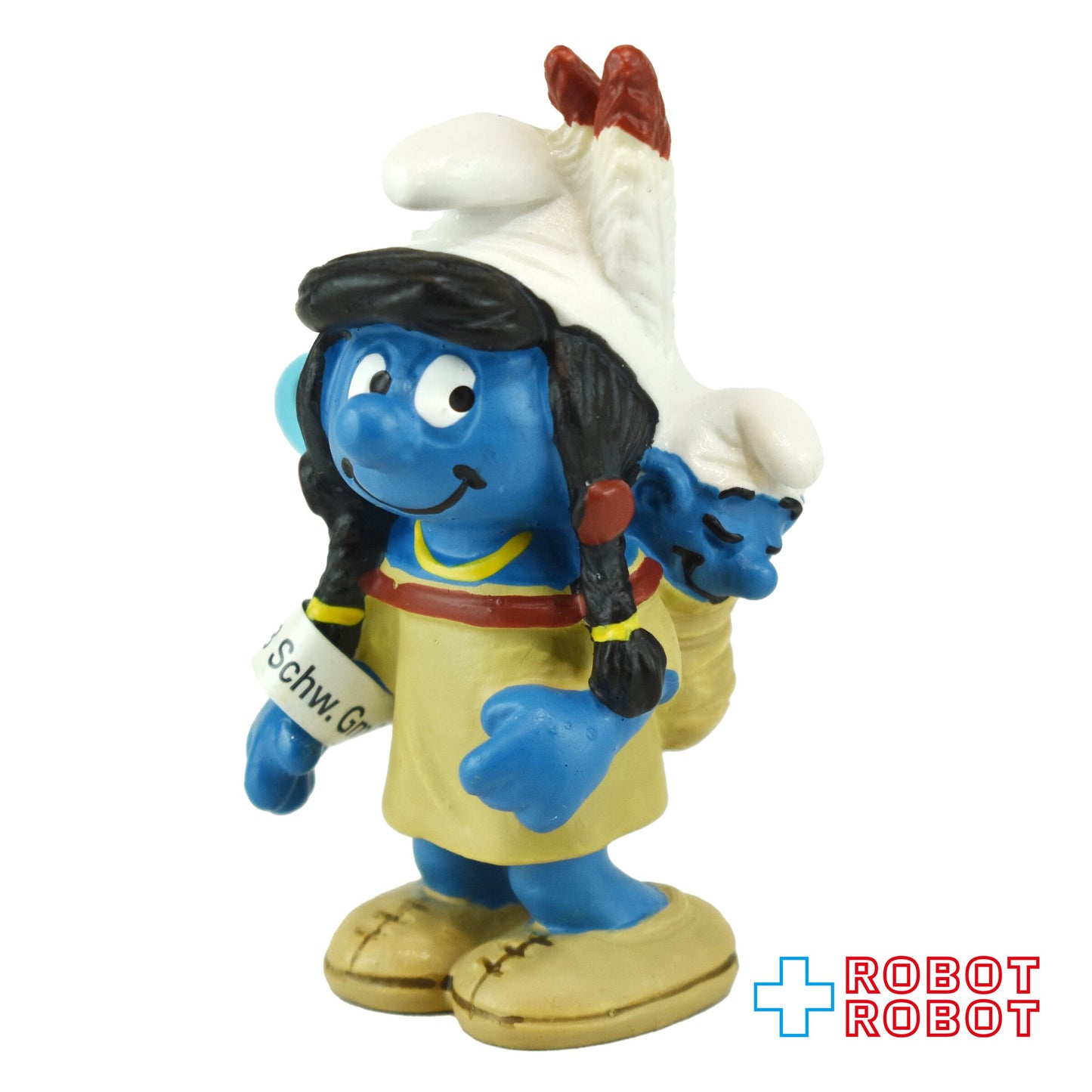 スマーフ ネイティブアメリカン インディアン スマーフェット #20555 PVC フィギュア ドイツ 紙タグ付