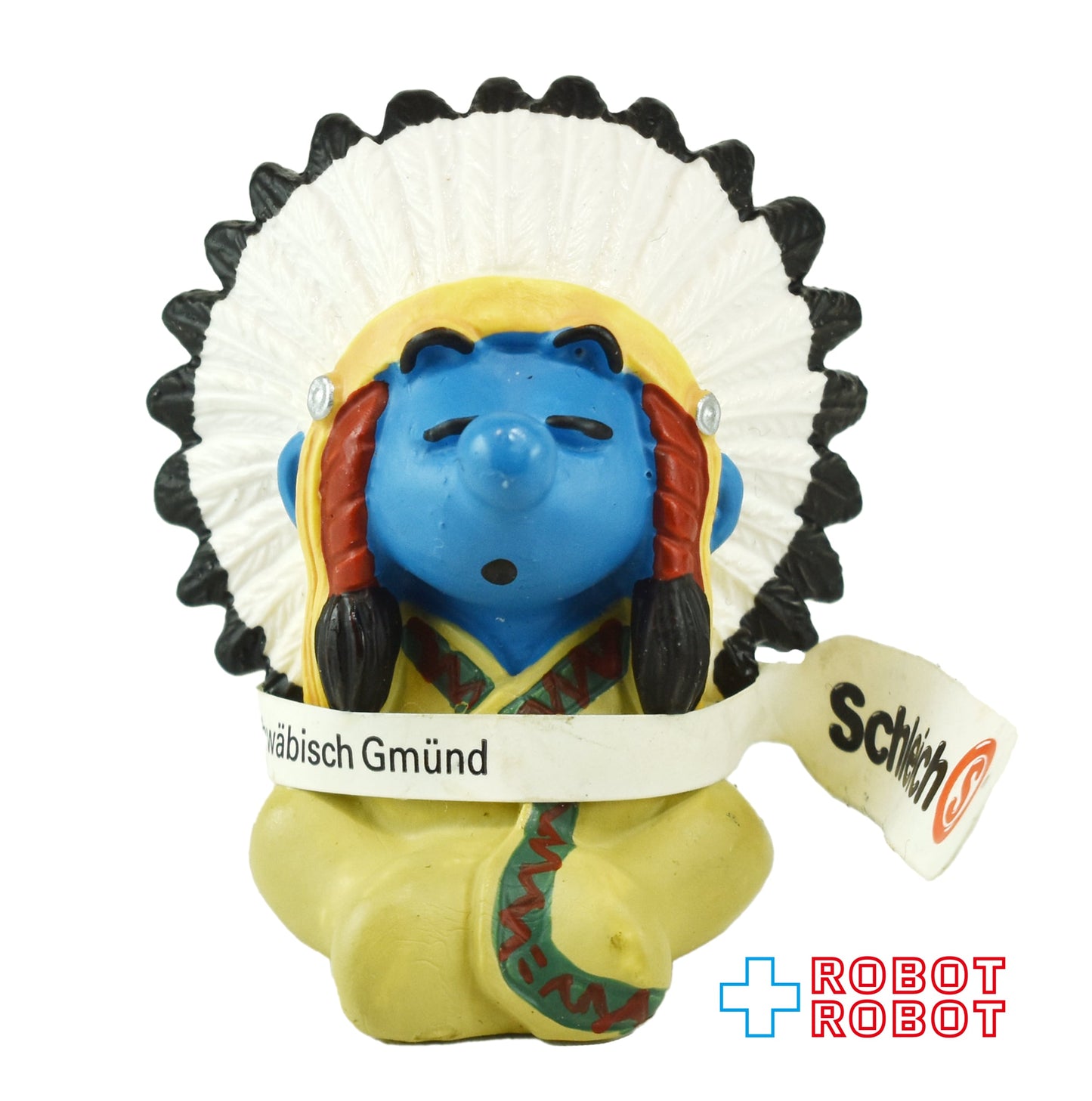 スマーフ ネイティブアメリカン インディアン チーフ 酋長 #20556 PVC フィギュア ドイツ 紙タグ付