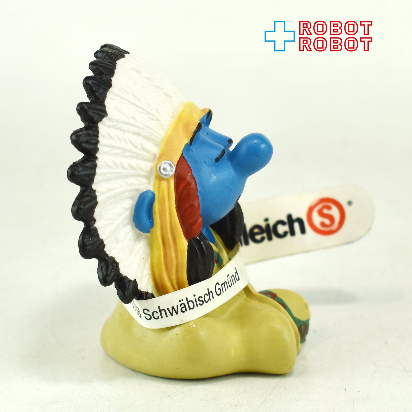 スマーフ ネイティブアメリカン インディアン チーフ 酋長 #20556 PVC フィギュア ドイツ 紙タグ付