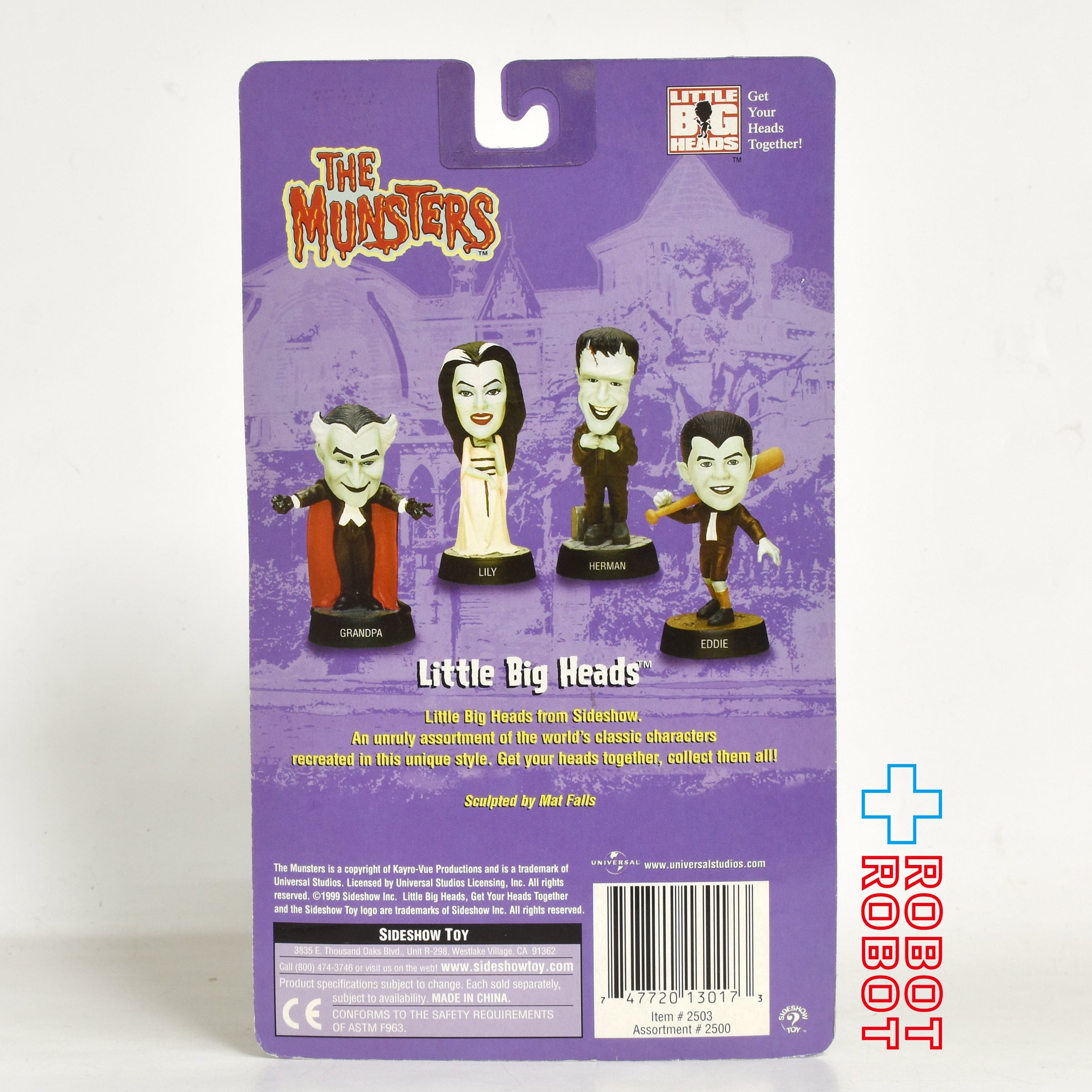 NECA】新品 正規品 マンスターズ リトルビッグヘッドフィギュア 3体