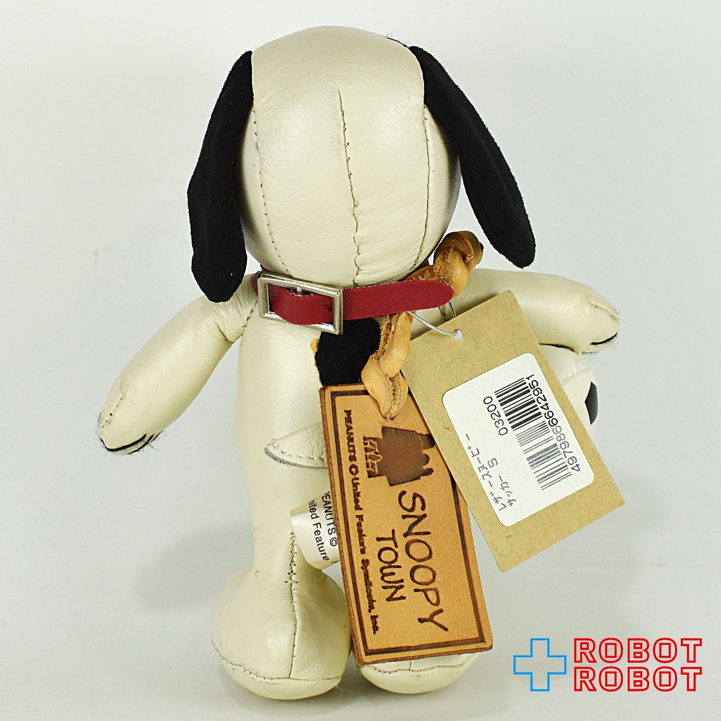 レザー スヌーピー ぬいぐるみ サッカー Sサイズ 人形 紙タグ付き