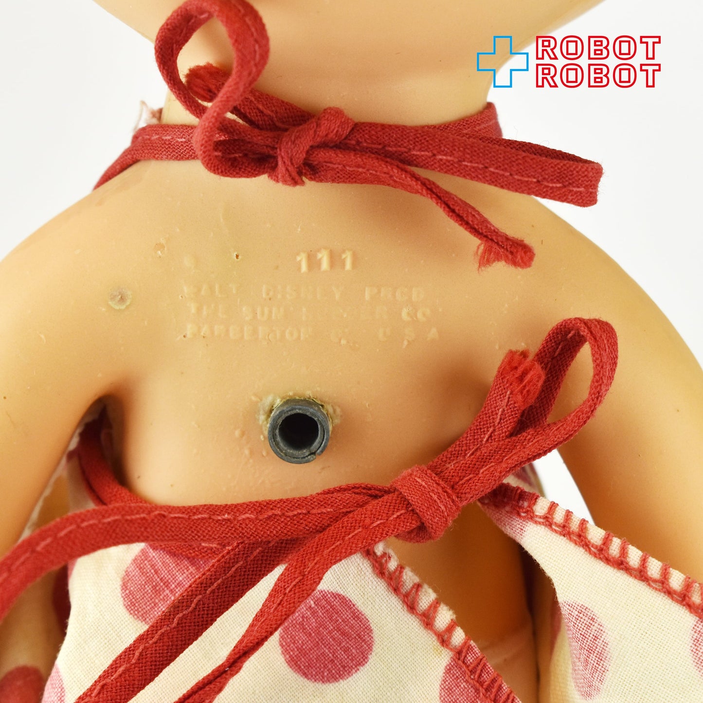 サンラバー ミニーマウス ラバー スクイーク ドール アウトフィット付