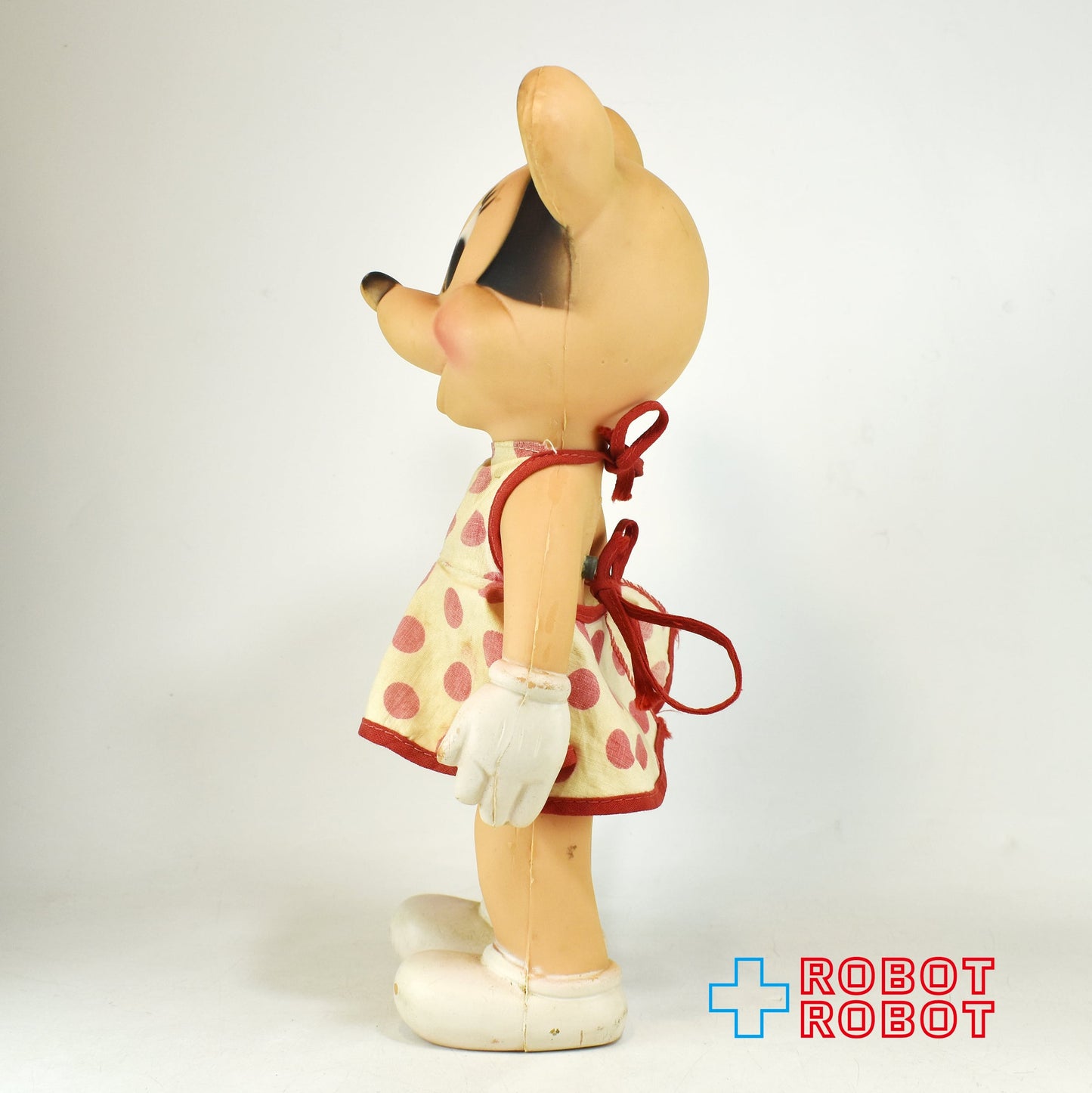 サンラバー ミニーマウス ラバー スクイーク ドール アウトフィット付