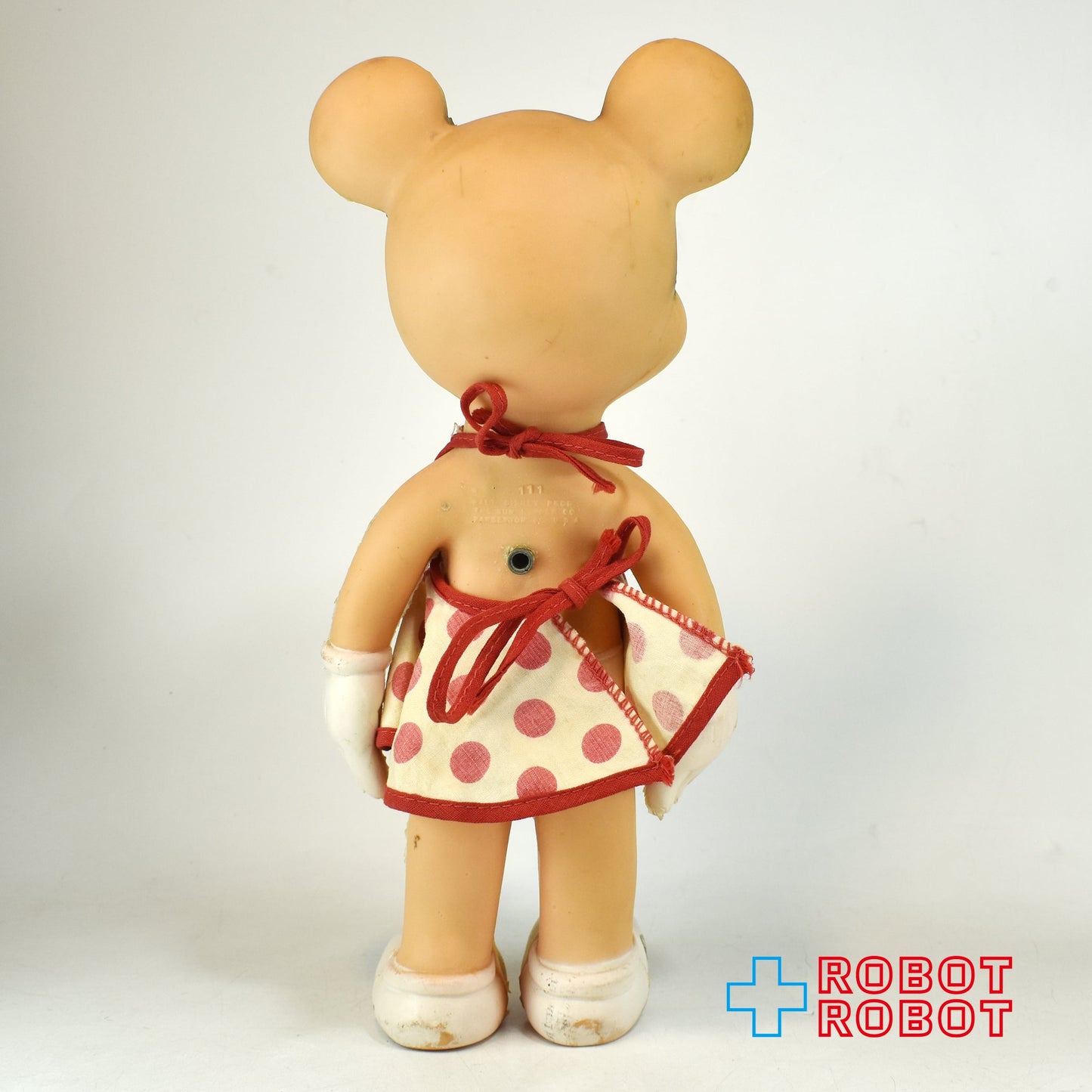 サンラバー ミニーマウス ラバー スクイーク ドール アウトフィット付