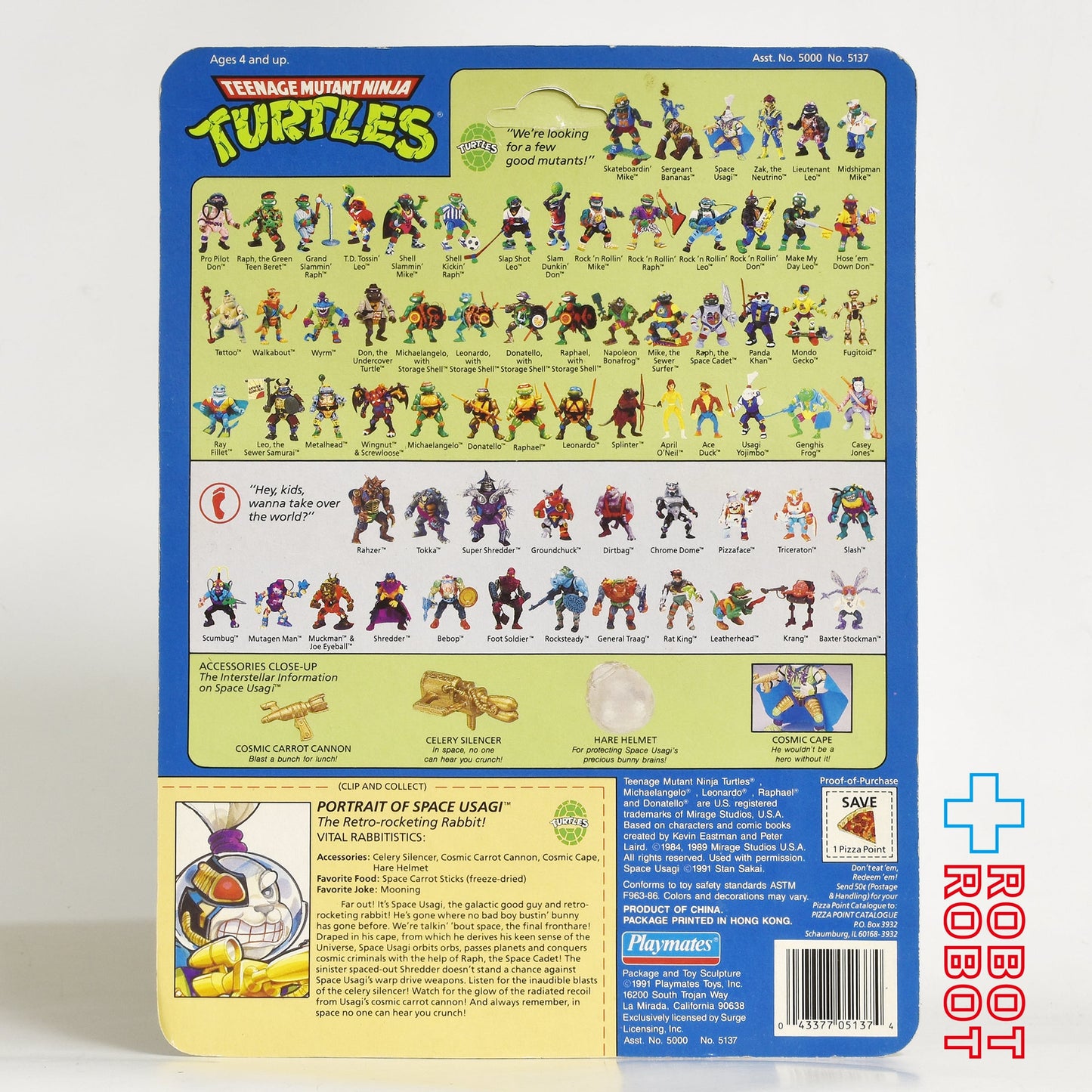 ティーンエイジ・ミュータント・ニンジャ・タートルズ スペース・ウサギ アクションフィギュア 1991 未開封