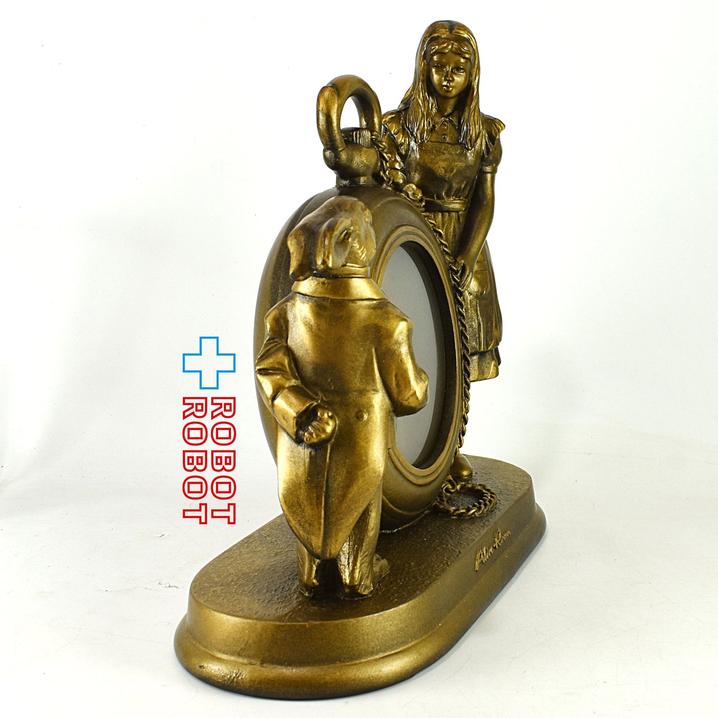 不思議の国のアリス アリスルーム 懐中時計型クロック ブロンズ 置時計 可動