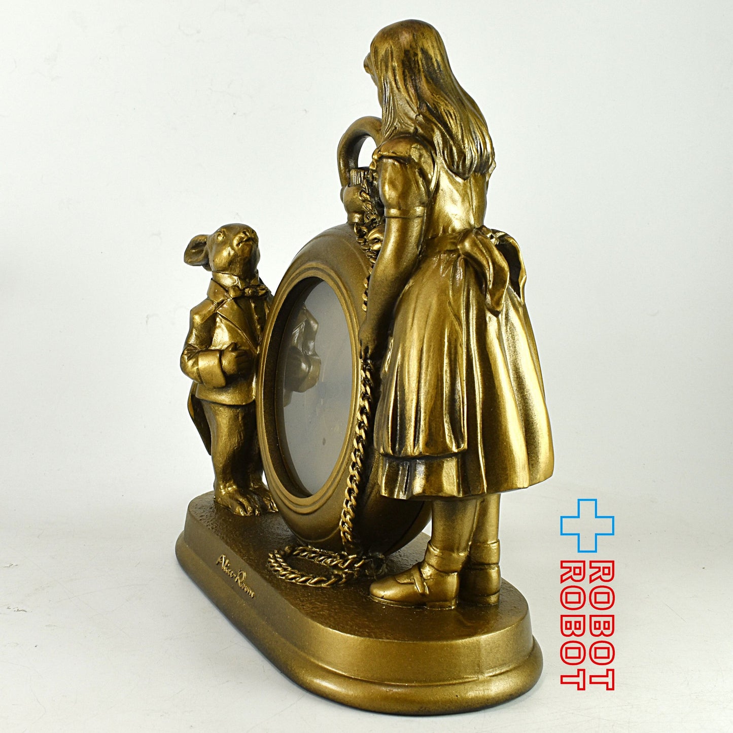 不思議の国のアリス アリスルーム 懐中時計型クロック ブロンズ 置時計 可動