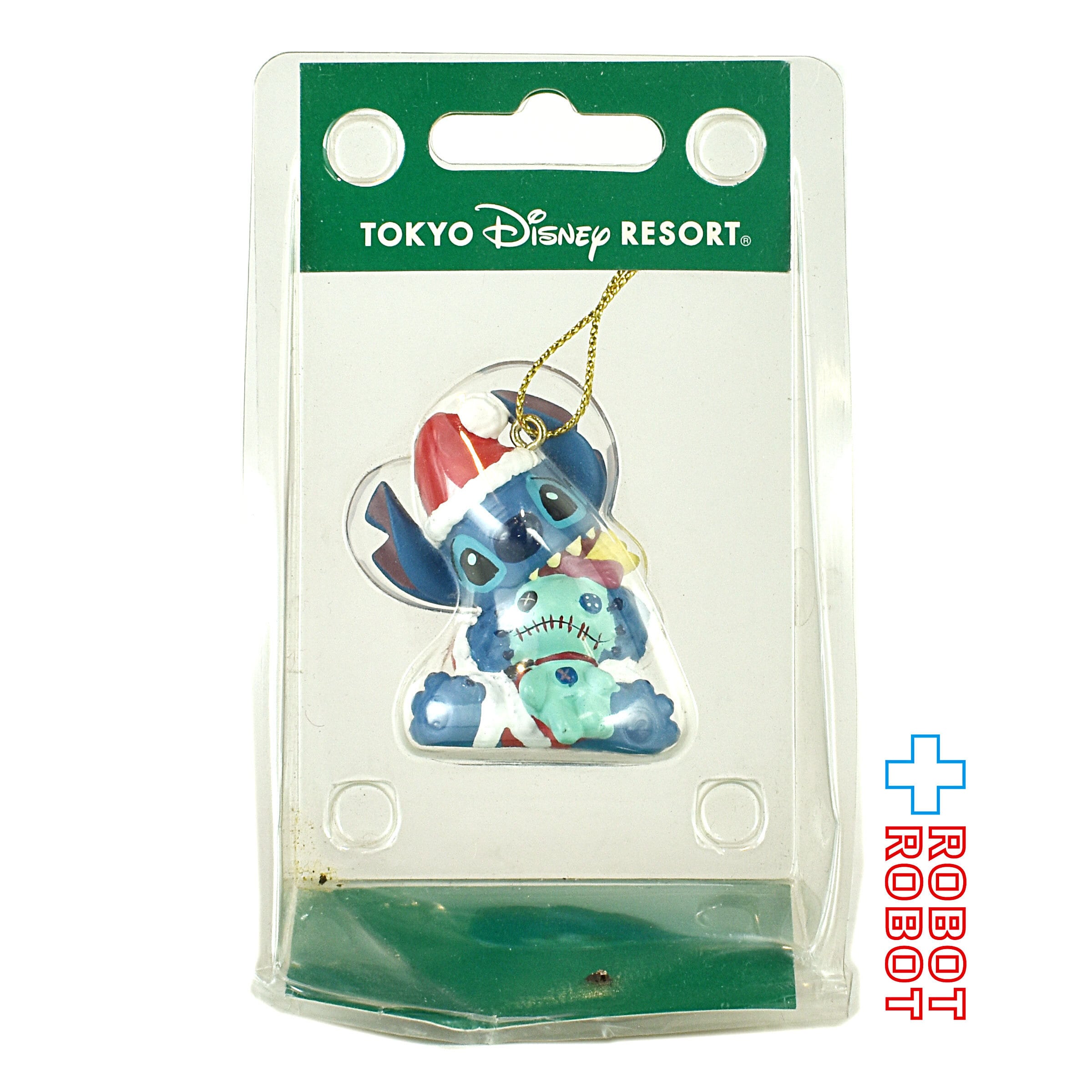 スティッチ クリスマスオーナメント STITCH - ディズニー スティッチ フィギュア カゴ付き