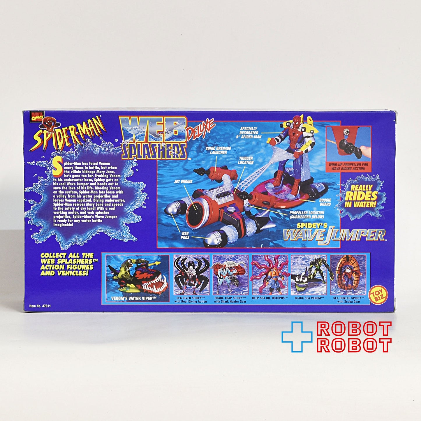 トイビズ スパイダーマン ウェブスプラッシャーDX スパイディー ウェーブジャンパー アクションフィギュア 1997 未開封