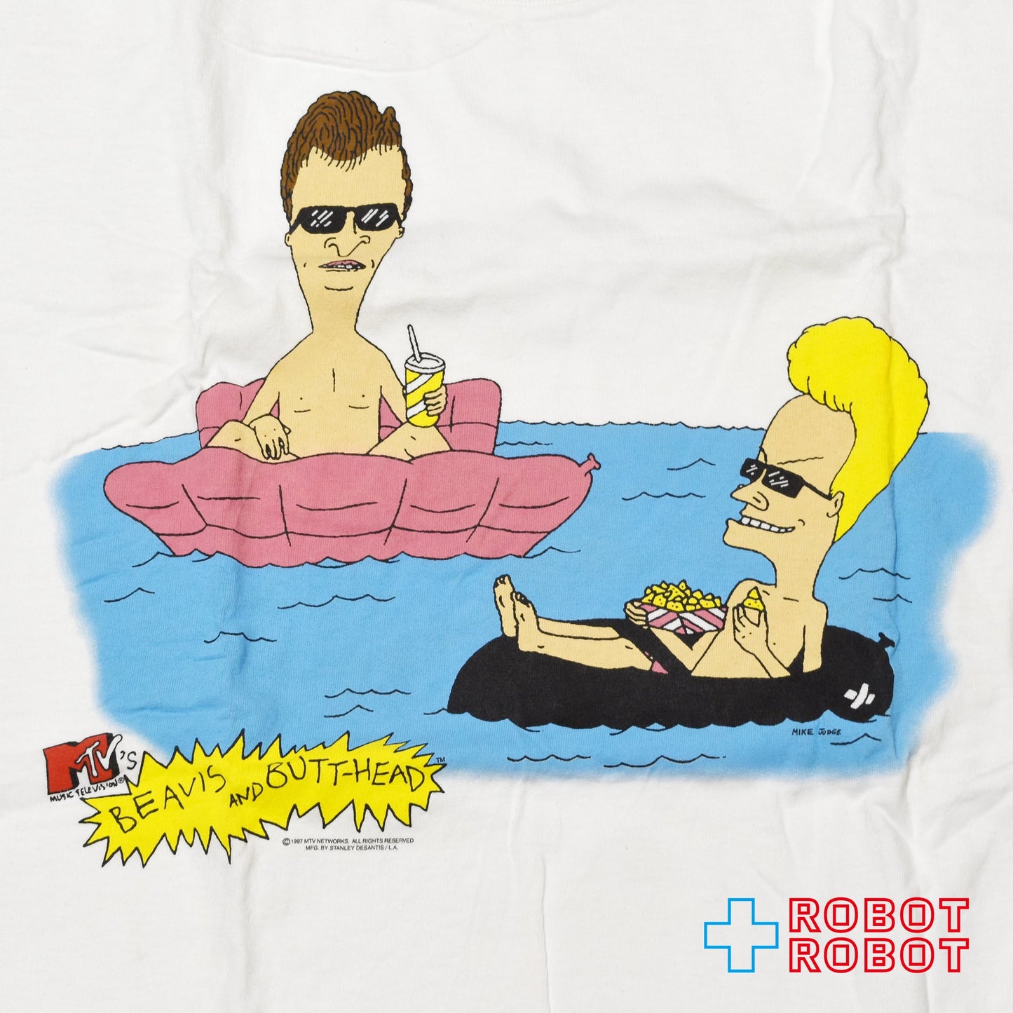 ビーバス & バットヘッド MTV 海水浴 Tシャツ XLサイズ 1997