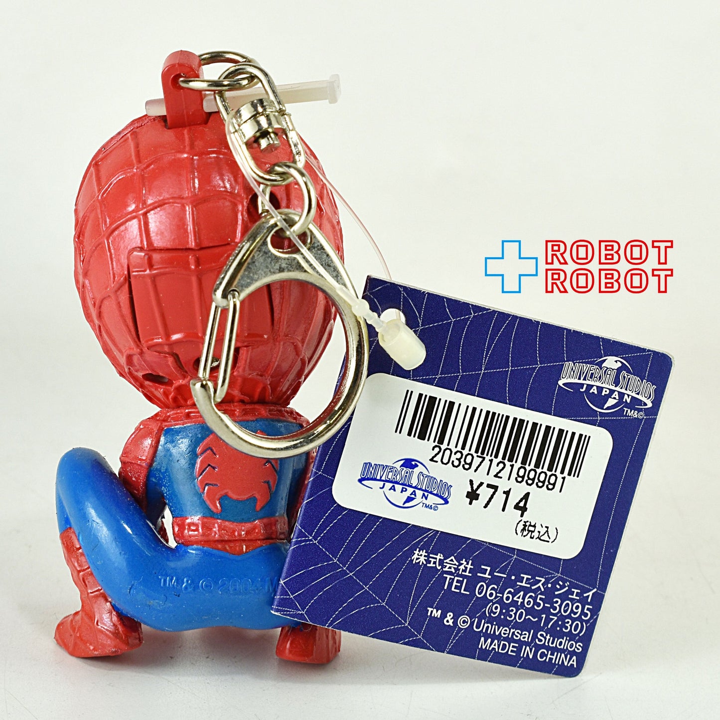 USJ スパイダーマン 目が光る フィギュアキーホルダー 紙タグ付き