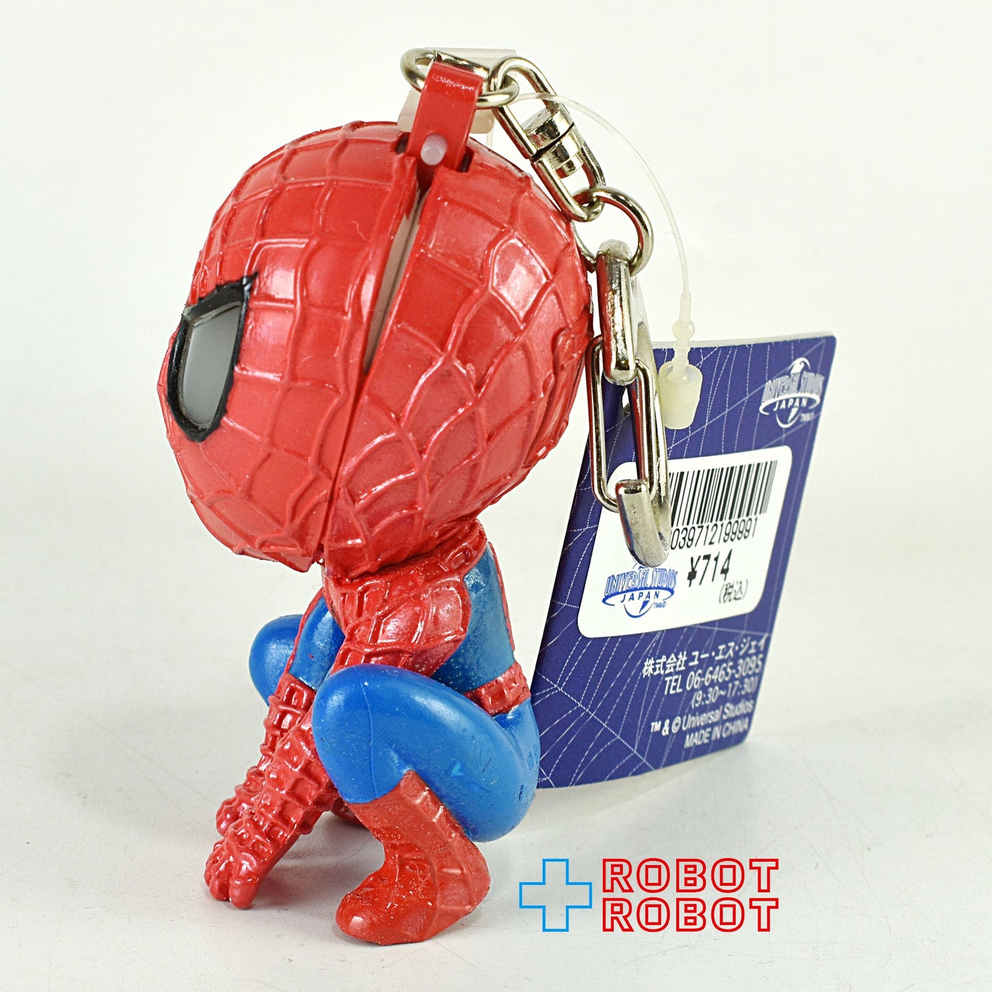 USJ スパイダーマン 目が光る フィギュアキーホルダー 紙タグ付き