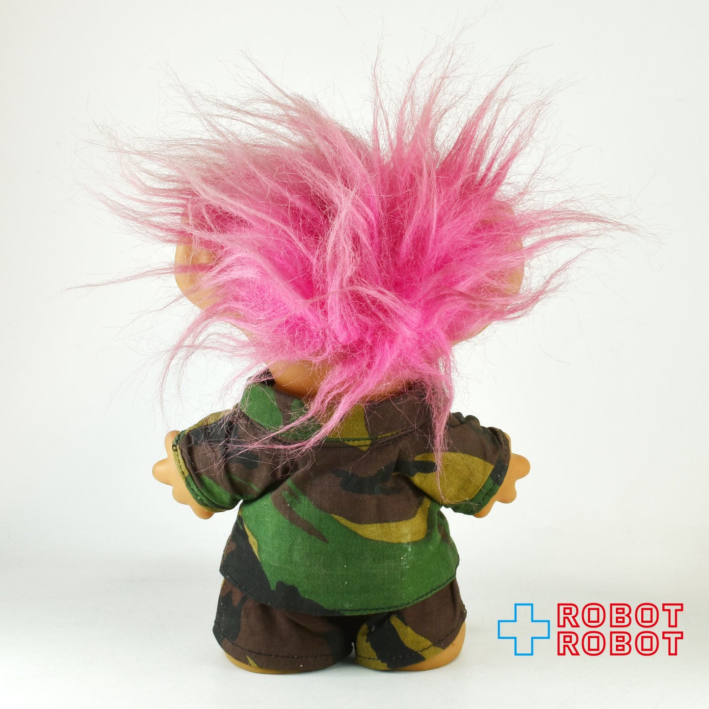 ユニーダ社 ウィシュニック トロール 迷彩 カモフラージュ シャツ ピンクヘア 19センチ ソフビフィギュア