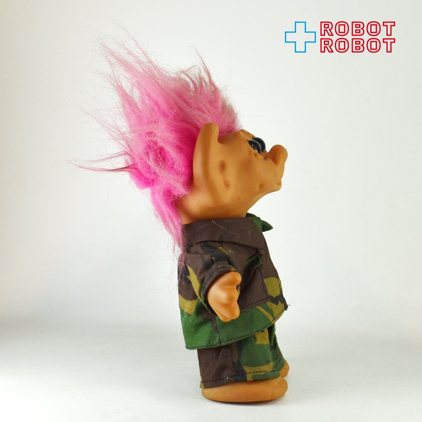 ユニーダ社 ウィシュニック トロール 迷彩 カモフラージュ シャツ ピンクヘア 19センチ ソフビフィギュア