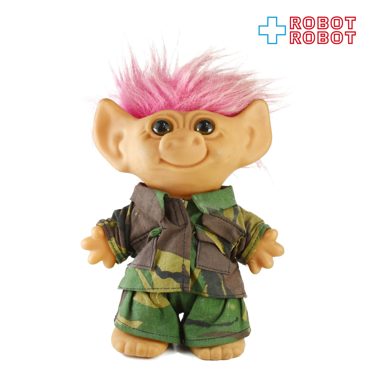 ユニーダ社 ウィシュニック トロール 迷彩 カモフラージュ シャツ ピンクヘア 19センチ ソフビフィギュア