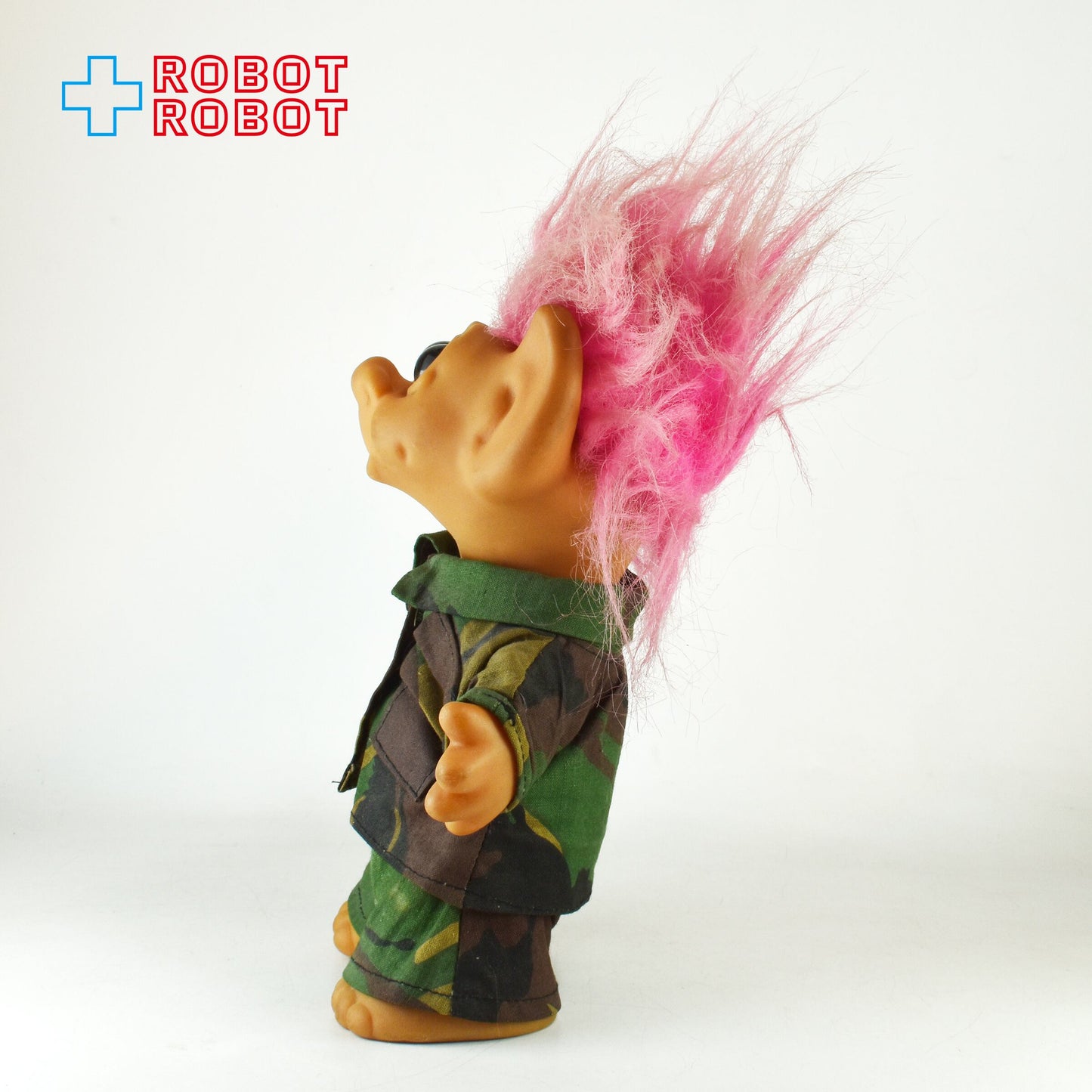 ユニーダ社 ウィシュニック トロール 迷彩 カモフラージュ シャツ ピンクヘア 19センチ ソフビフィギュア