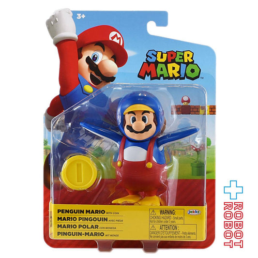 ワールドオブニンテンドー スーパーマリオ ペンギンマリオ w/ コイン 4インチ アクションフィギュア