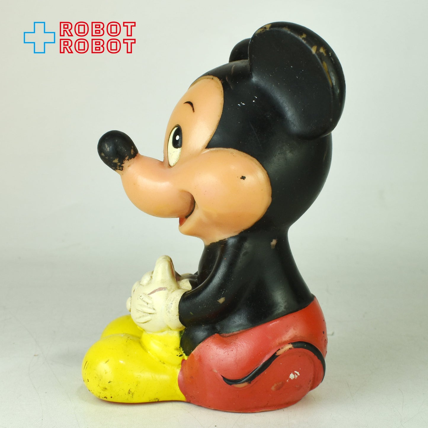 ディズニー ミッキーマウス おすわり スクイーク ソフビ ラバードール KOREA
