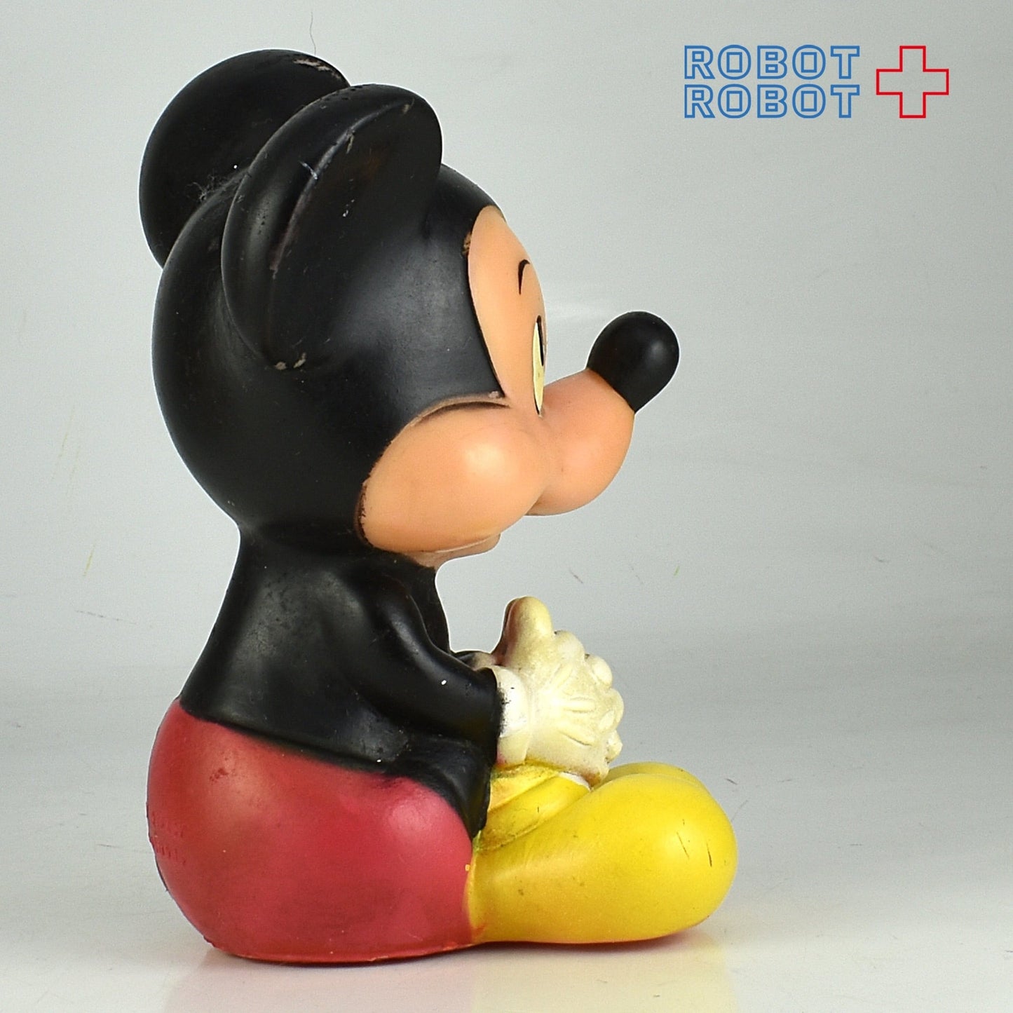 ディズニー ミッキーマウス おすわり スクイーク ソフビ ラバードール KOREA