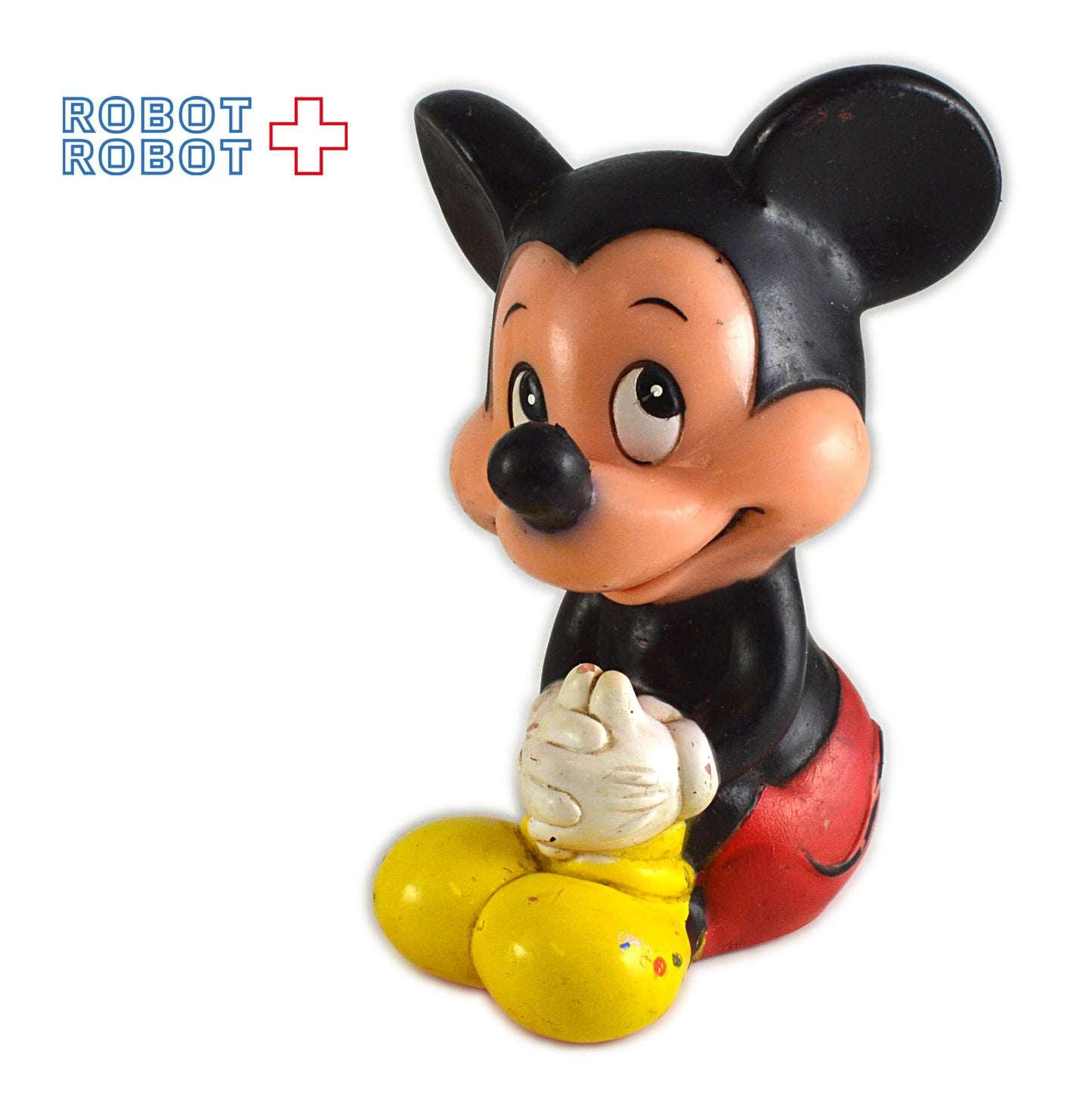 ディズニー ミッキーマウス おすわり スクイーク ソフビ ラバードール KOREA