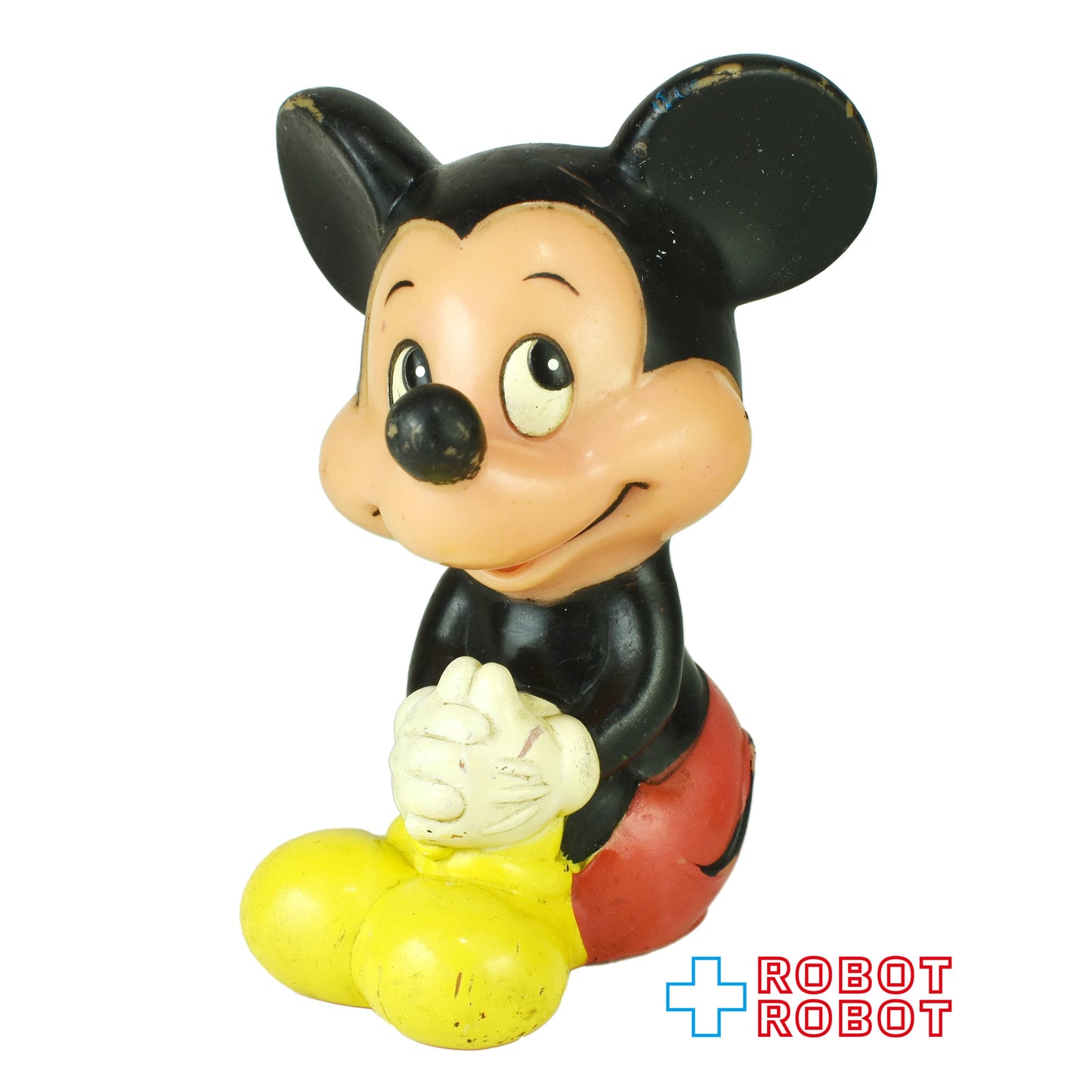 ディズニー ミッキーマウス おすわり スクイーク ソフビ ラバードール KOREA