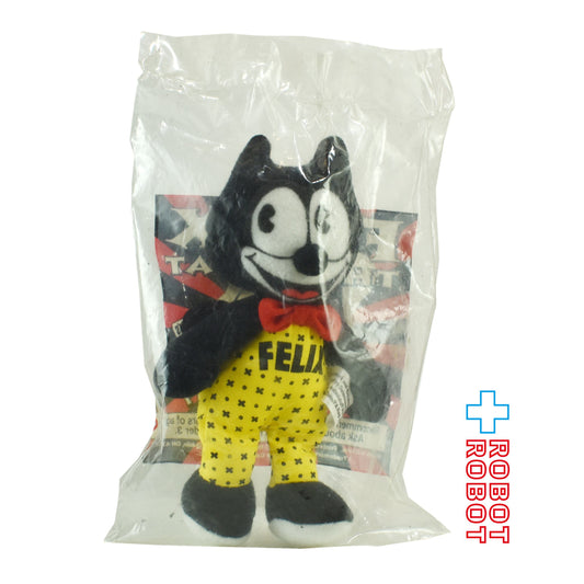 ウェンディーズ フィリックス・ザ・キャット 黄色カバーオール マスコットぬいぐるみ人形 ミールトイ 1996 デターマインド社 袋入未開封